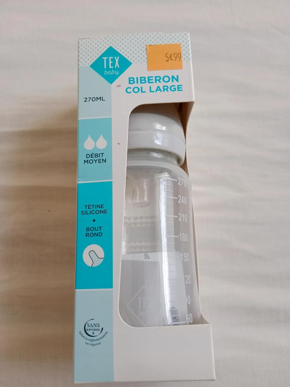biberon Tex 270 ml      NEUF